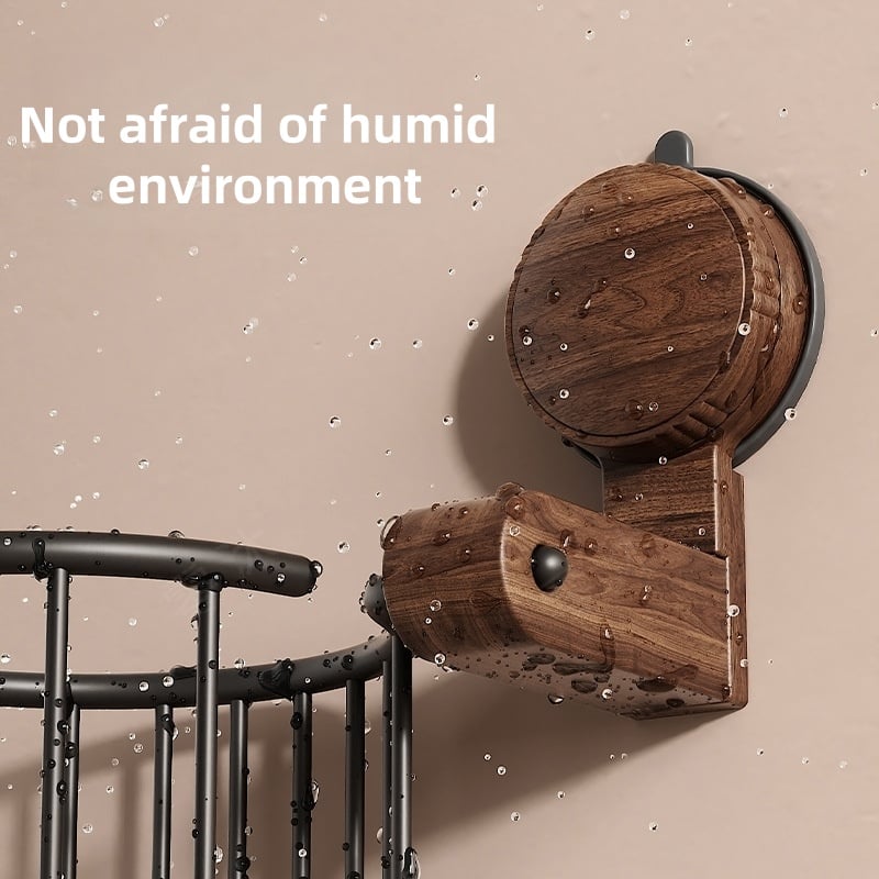 LoungeYard | Suction Cup Walnut Paper Towel Holder — product view 3