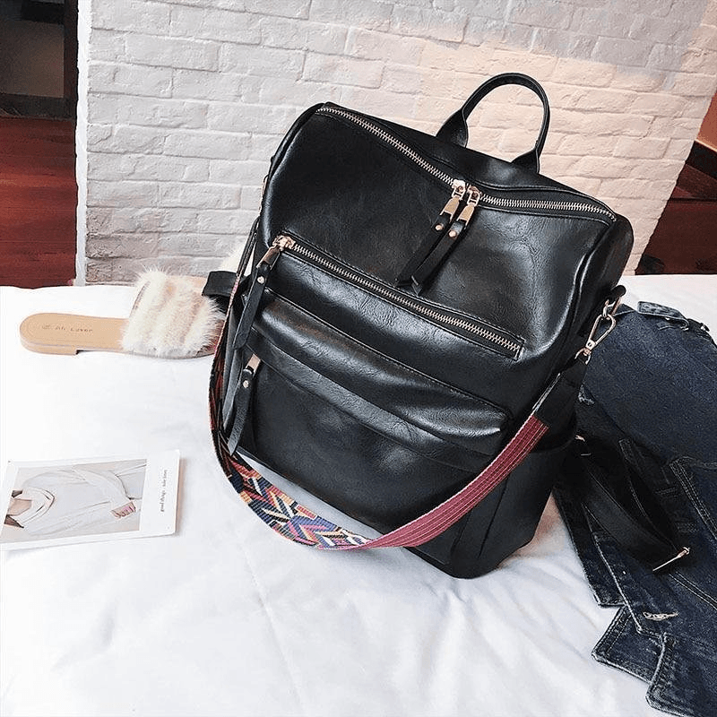 LoungeYard | Vintage PU Leather Backpack — product view 4