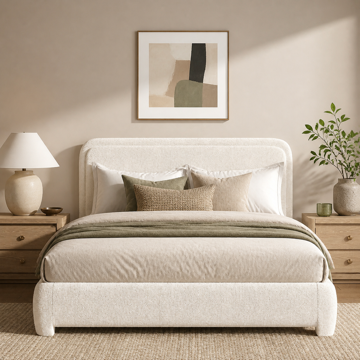Grevane Vatersay Boucle Platform Bed — product view 5