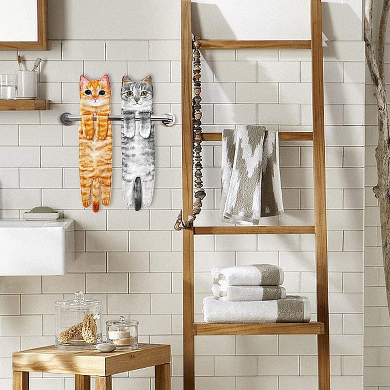 LoungeYard | Cute Cat Hand Towel — product view 5