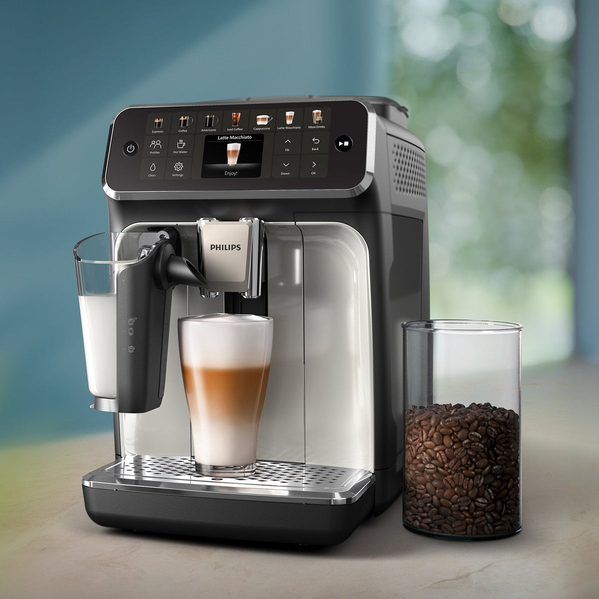 Fully Automatic Espresso Machine with LatteGo Milk Frother — product view 6