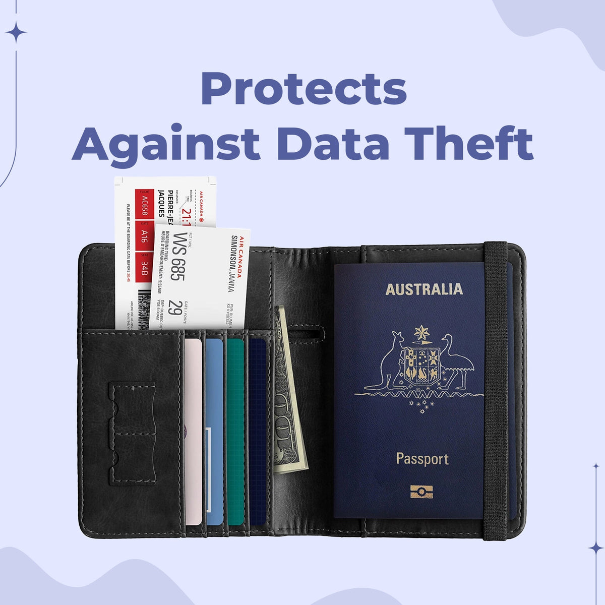 Passport Wallet for Travelling LoungeYard — product view 3
