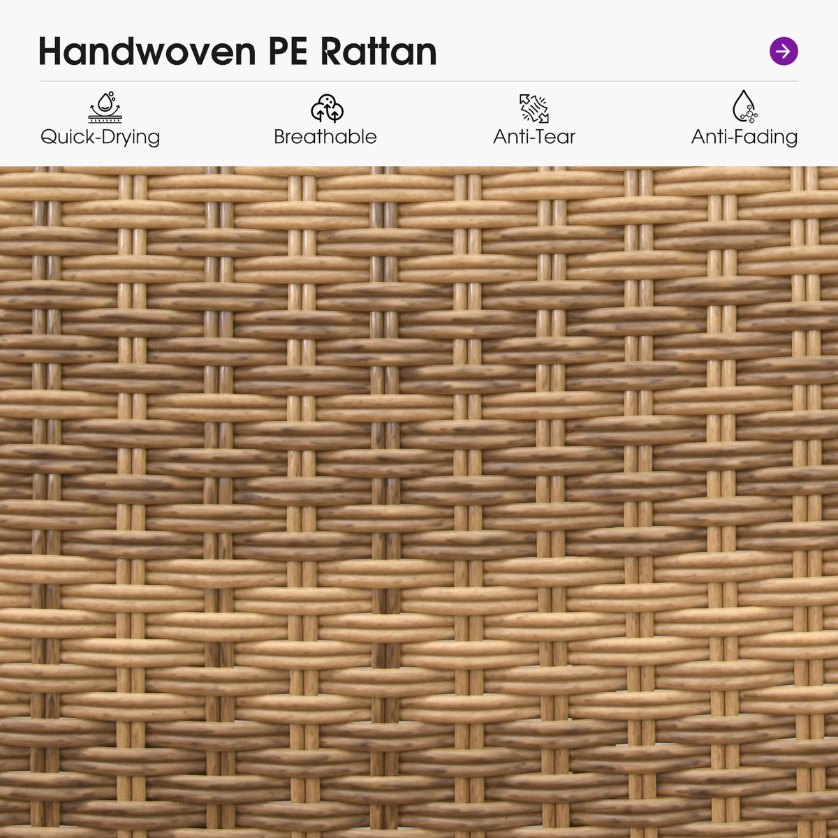 PURPLE LEAF Outdoor Bar Stools Set of 2 Backless Rattan Barstools with Saddle Seat and Footrest All Weather Aluminum Bar Chairs for Patio Kitchen Island Pool Balcony — product view 7
