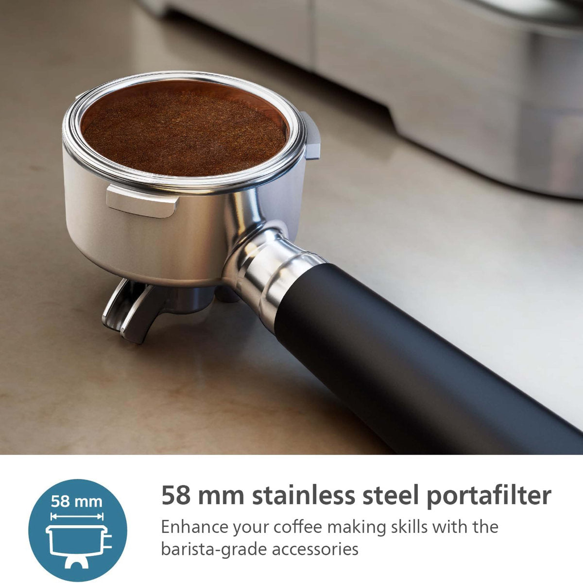 Semi-Automatic Espresso Machine with 58mm Portafilter and Steam Wand — product view 5