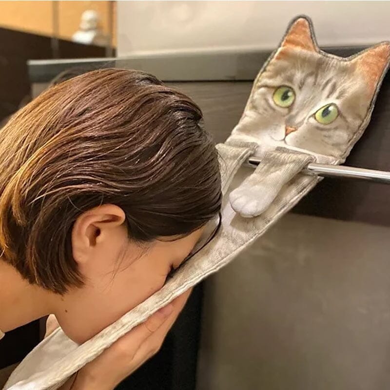 LoungeYard | Cute Cat Hand Towel — product view 7
