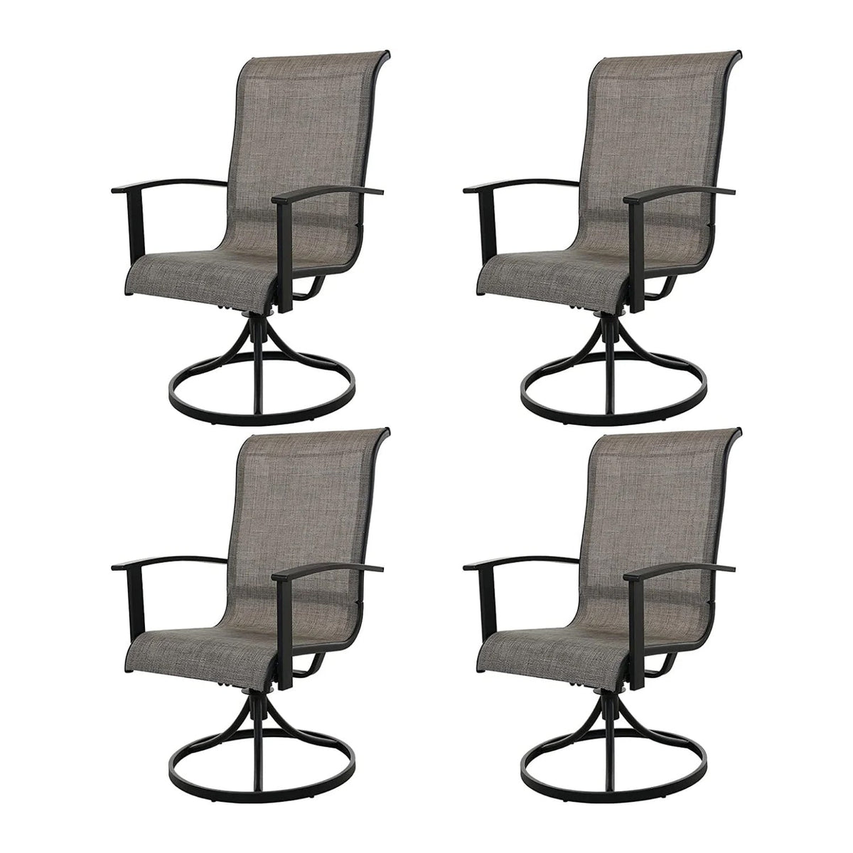 LOUNGE YARD Outdoor Swivel Rocking Patio Dining Chairs Set — product view 7