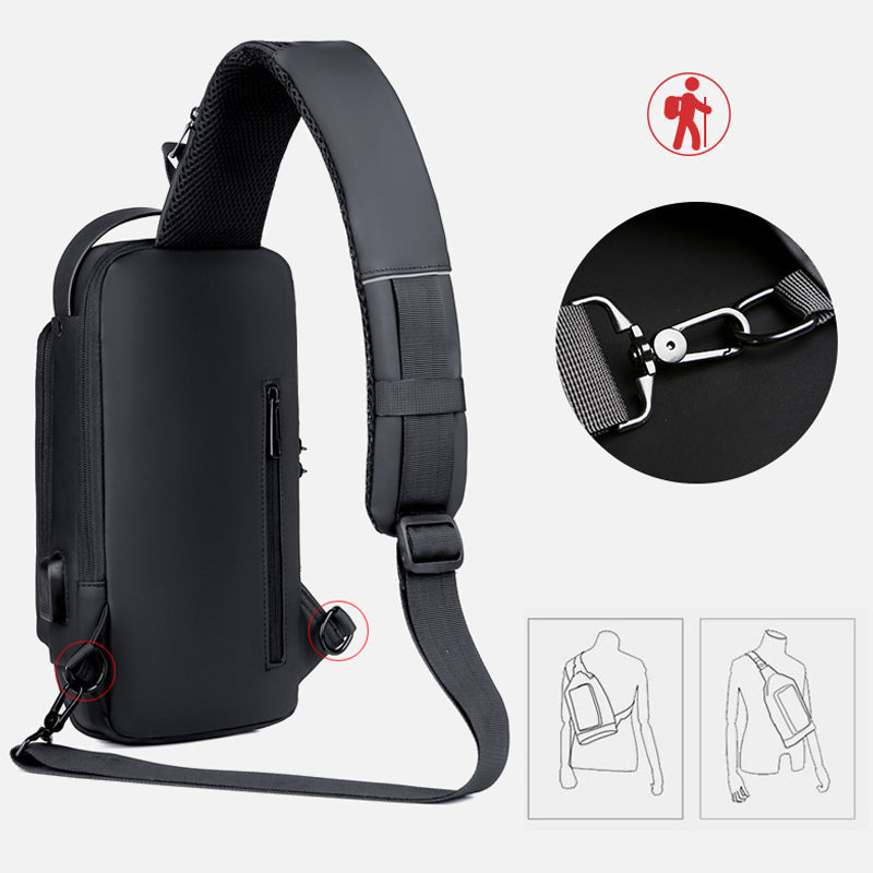 LoungeYard | Casual Multifuntional Anti-theft Chest Bag for Men — product view 2