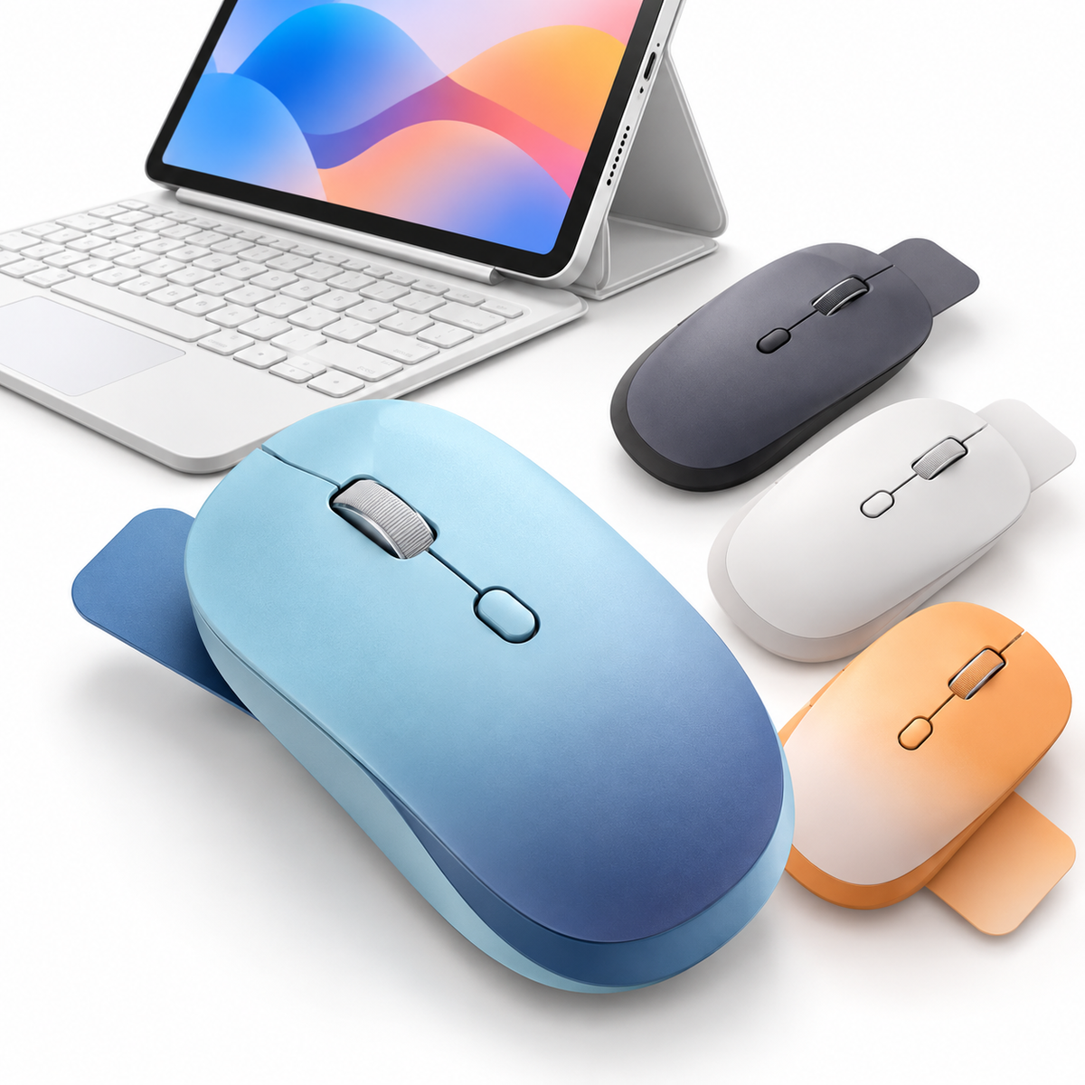 Wireless Ergonomic Silent-Click Office Mouse with Side Navigation Buttons Bowlift — product view 1