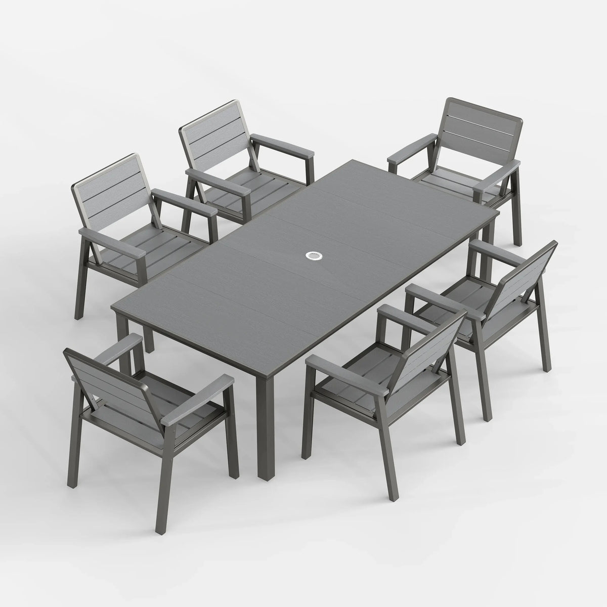 HDPE Outdoor Dining Set for 6 — product view 1