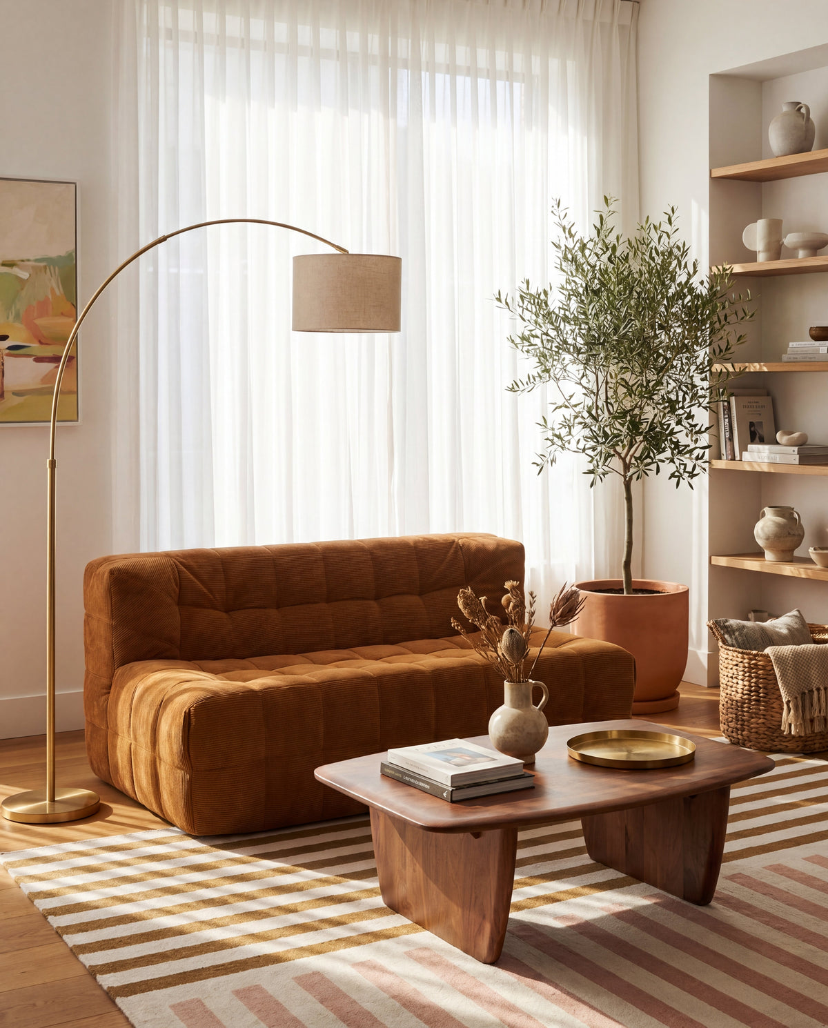 Plush Tufted Lounge Loveseat — product view 2