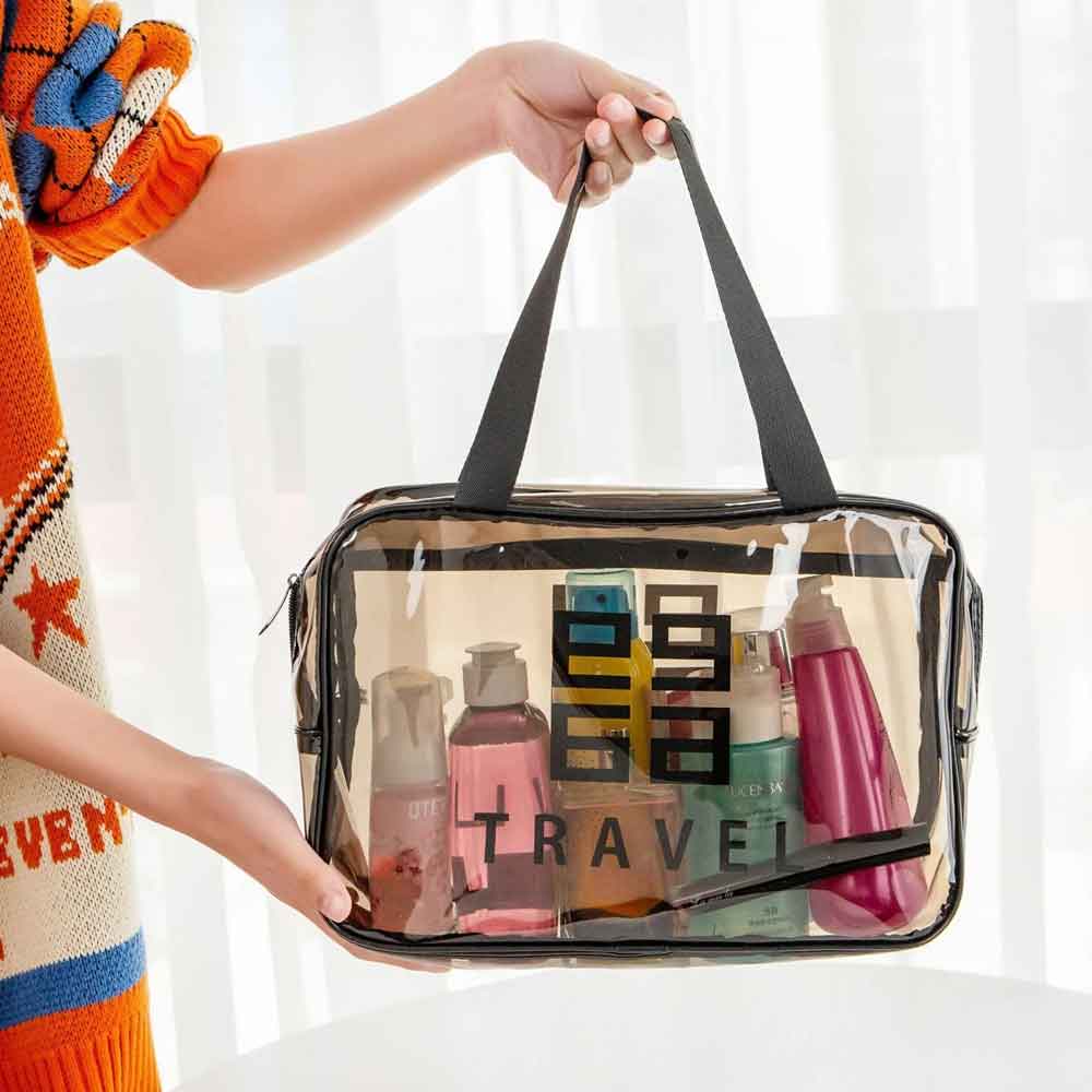 Travel Cosmetic Bag Organizer Transparent LoungeYard — product view 1