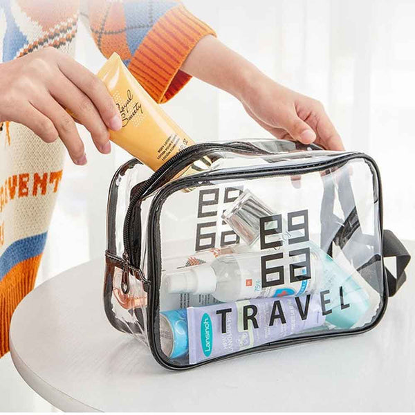 Travel Cosmetic Bag Organizer Transparent LoungeYard — product view 3