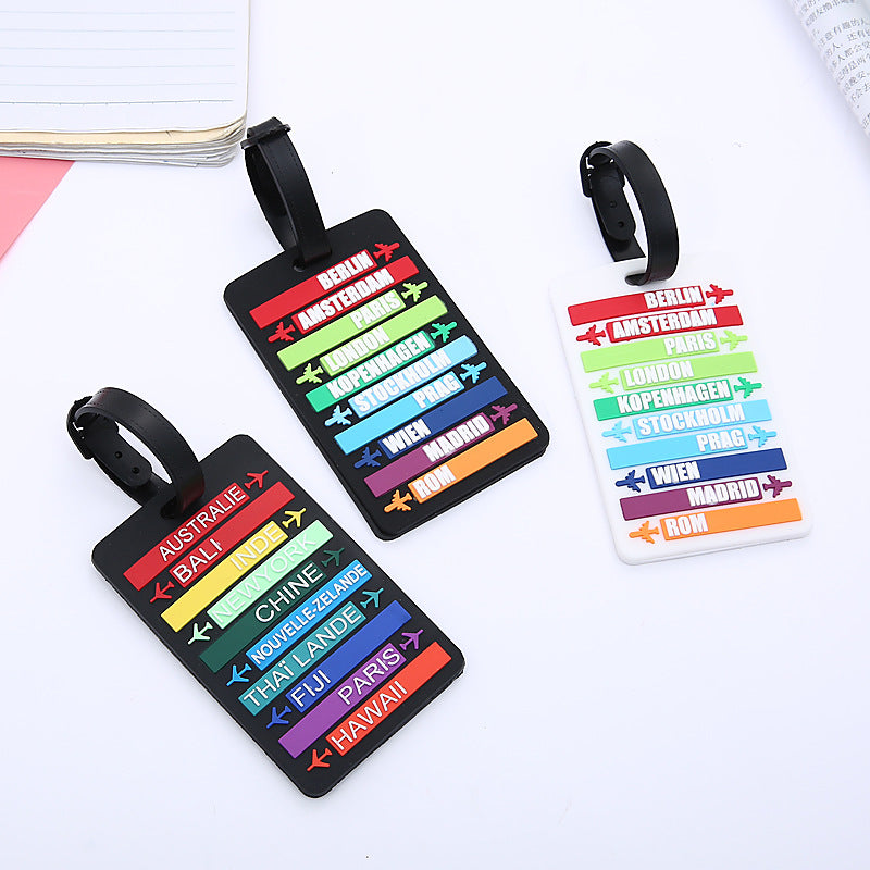 Unisex Luggage Tag with City Motifs LoungeYard — product view 1