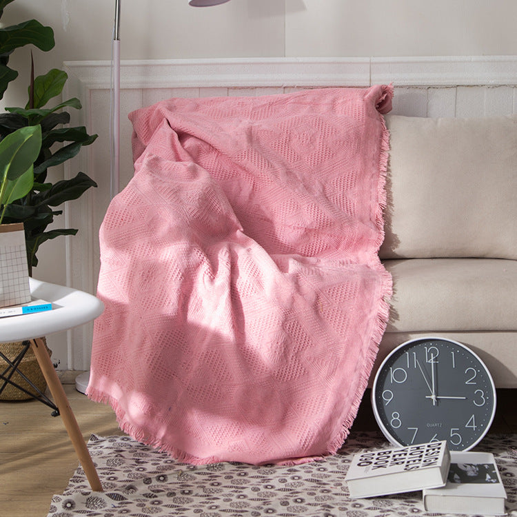 Textured Woven Throw Blanket — product view 1