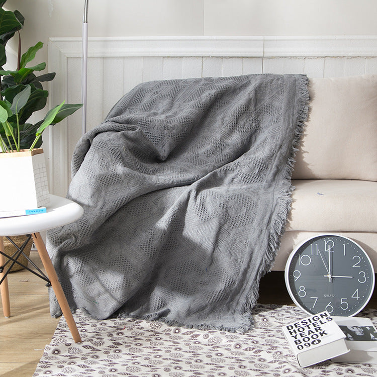 Textured Woven Throw Blanket — product view 3