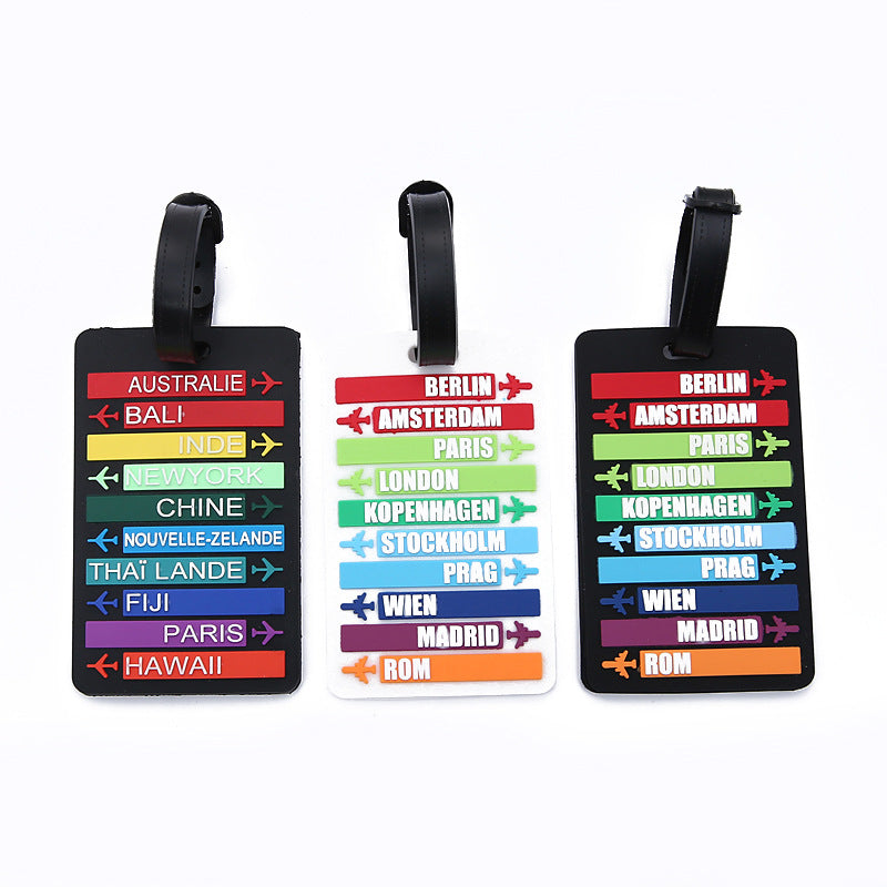 Unisex Luggage Tag with City Motifs LoungeYard — product view 5