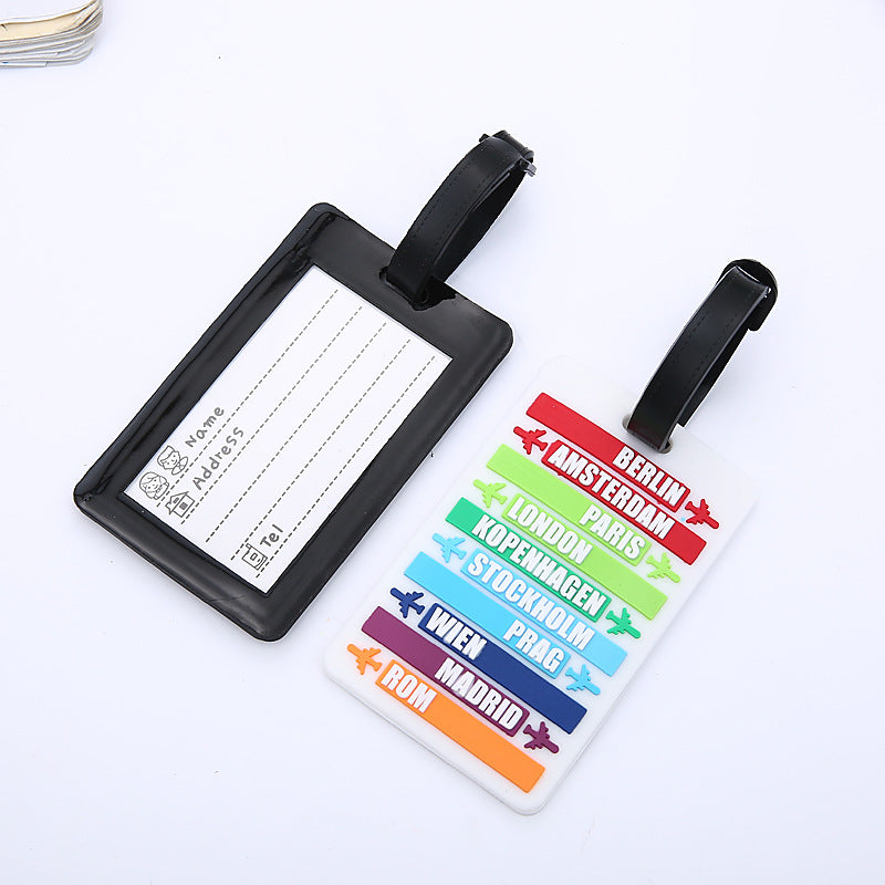 Unisex Luggage Tag with City Motifs LoungeYard — product view 4