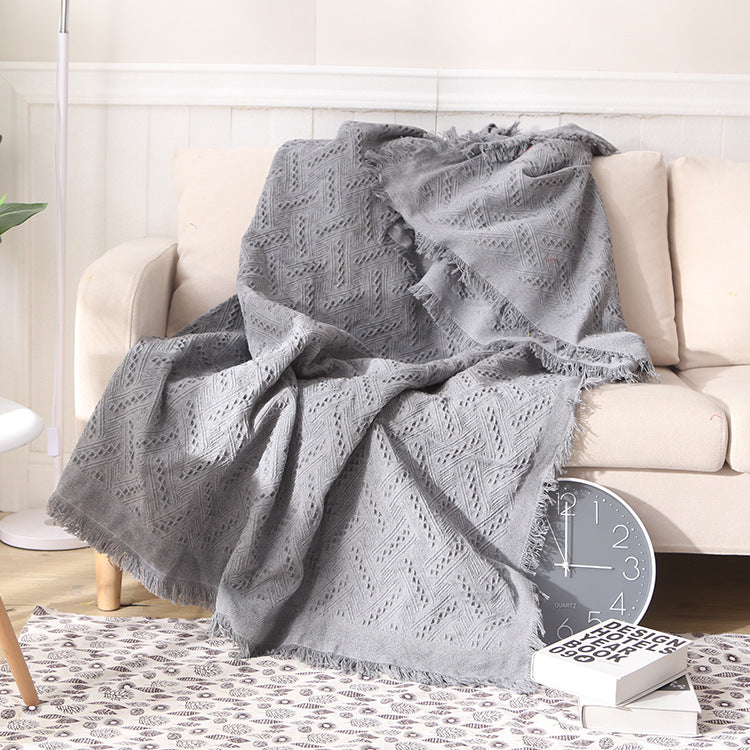 Textured Woven Throw Blanket — product view 4