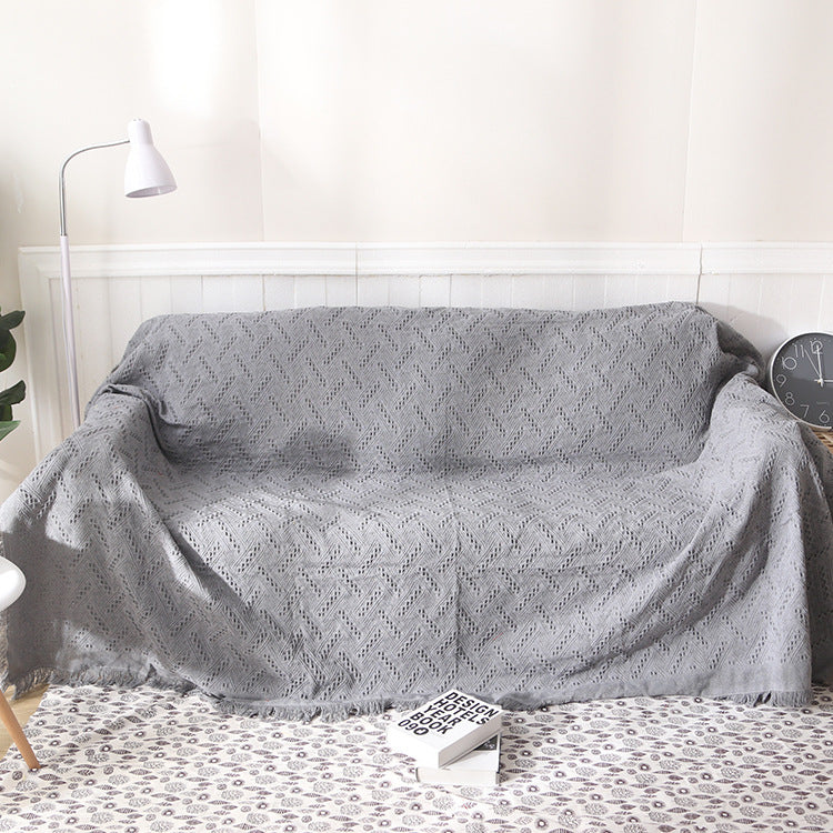 Textured Woven Throw Blanket — product view 1