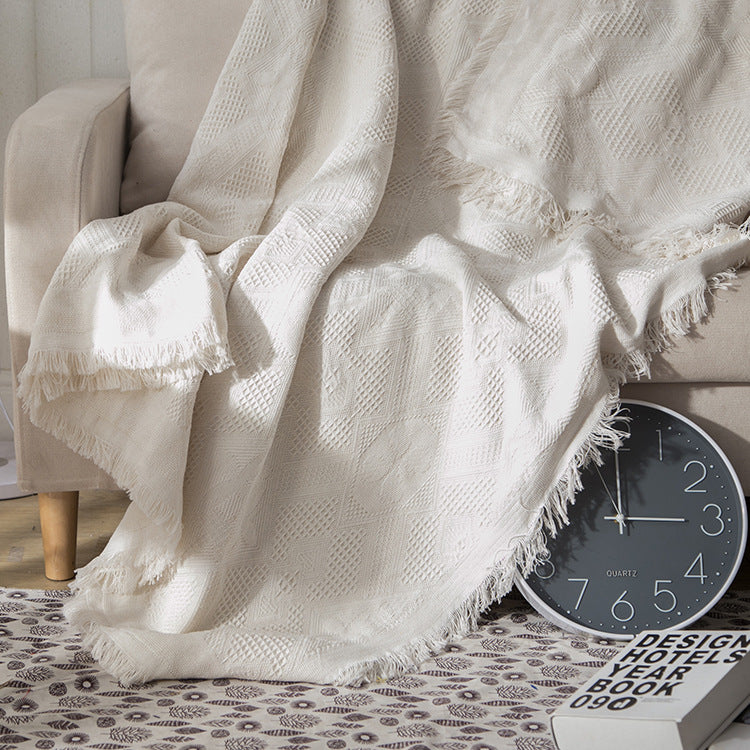 Cozy Lightweight Knitted Throw Blanket — product view 2