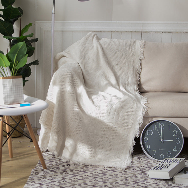 Cozy Lightweight Knitted Throw Blanket — product view 5