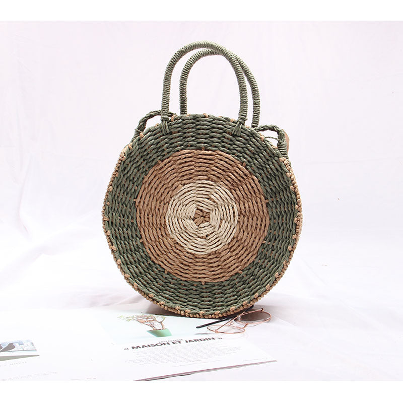 Handcrafted Round Wicker Bag LoungeYard — product view 3