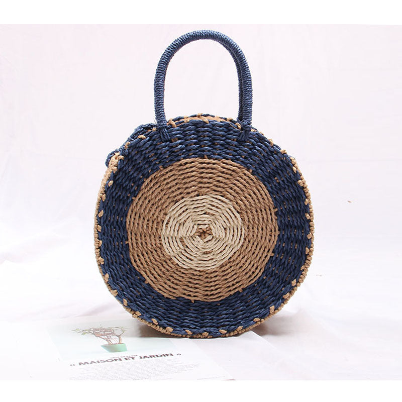 Handcrafted Round Wicker Bag LoungeYard — product view 2