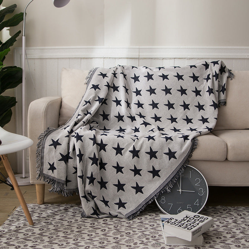 Star Patterned Woven Throw Blanket — product view 4