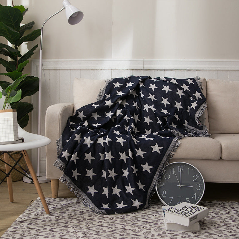 Star Patterned Woven Throw Blanket — product view 3