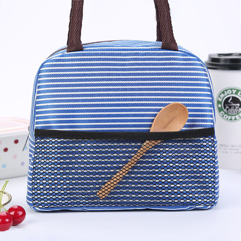 Cooling insulated bag with stylish striped pattern LoungeYard — product view 2