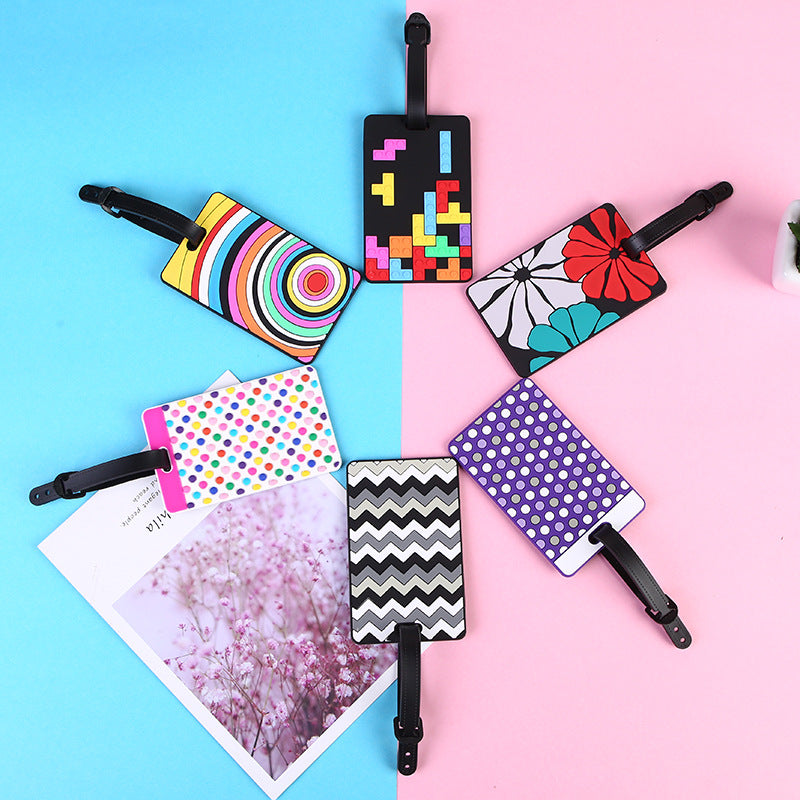Unisex Fun Dot Pattern Luggage Tag LoungeYard — product view 4