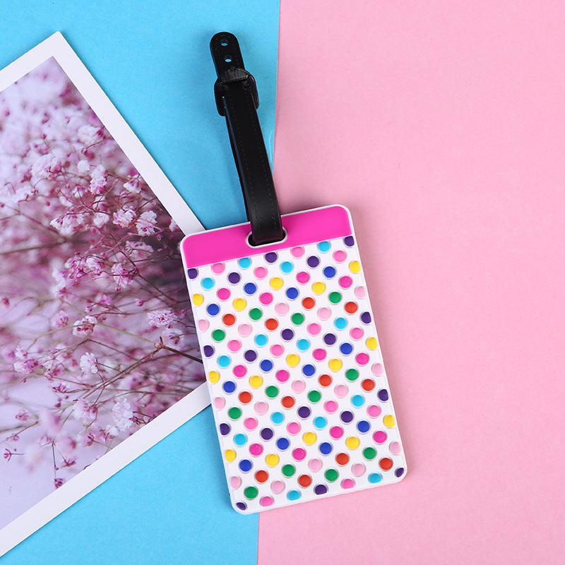 Unisex Fun Dot Pattern Luggage Tag LoungeYard — product view 1