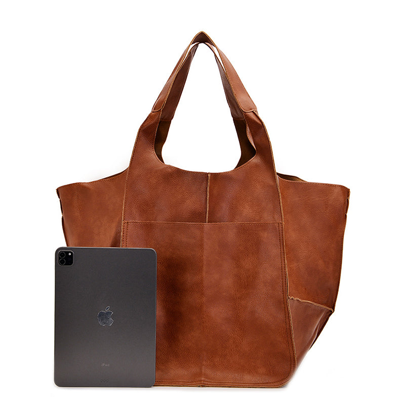 LoungeYard | Oversized leather weekend handbags for women — product view 4