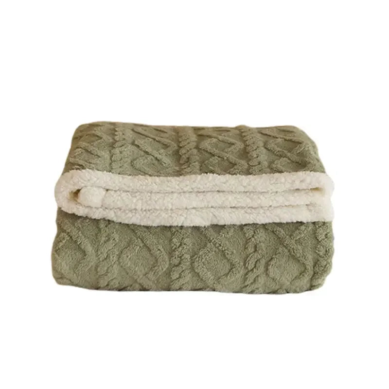 LoungeYard | Thick Winter Lambswool Blanket - WarmWool — product view 6