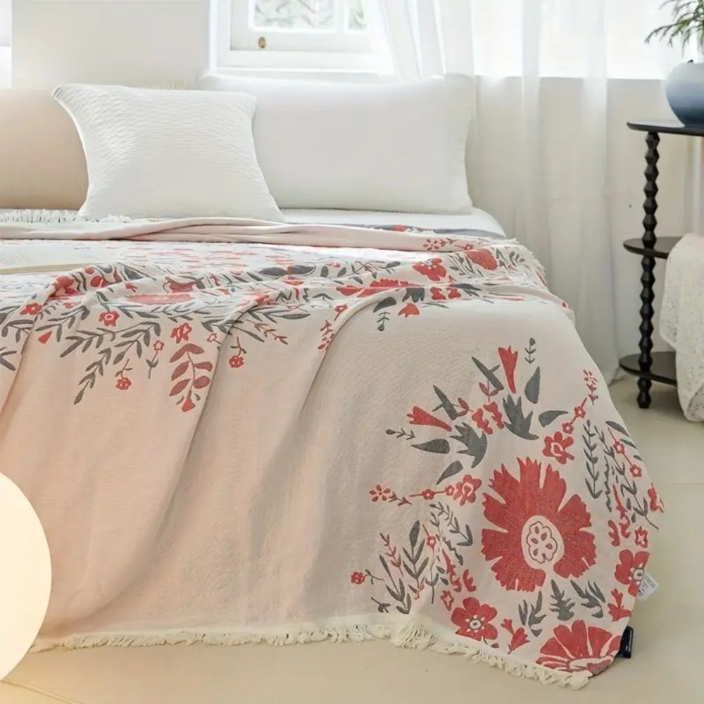 LoungeYard | Versailles-Inspired Reversible Floral Blanket — product view 7