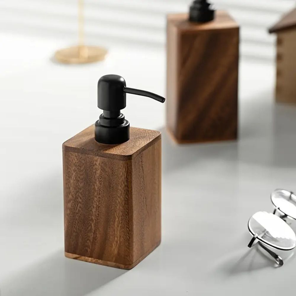 LoungeYard | Walnut Aura Lotion & Soap Dispenser — product view 2