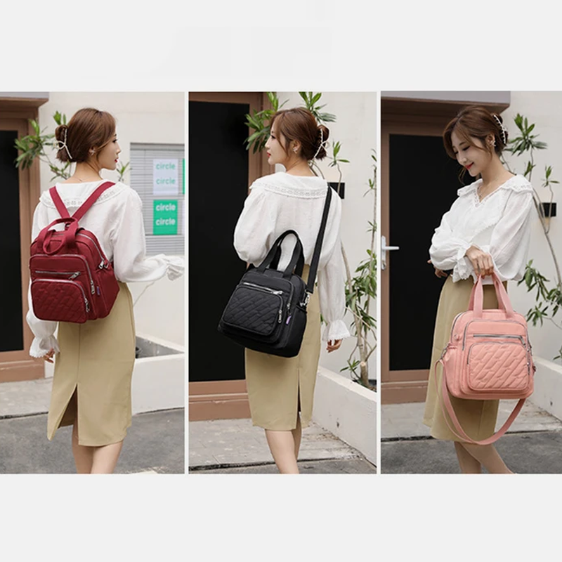 LoungeYard | Multifunctional lightweight embossed elegant handbag shoulder bag — product view 3