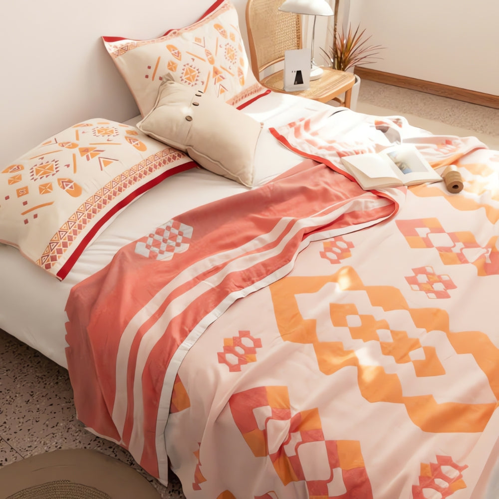 LoungeYard | Chevron Design Four-Layer Cotton Blanket — product view 6
