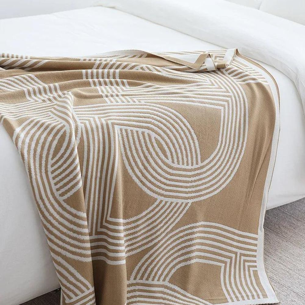 LoungeYard | Snuggle Maze Knit Blanket — product view 6