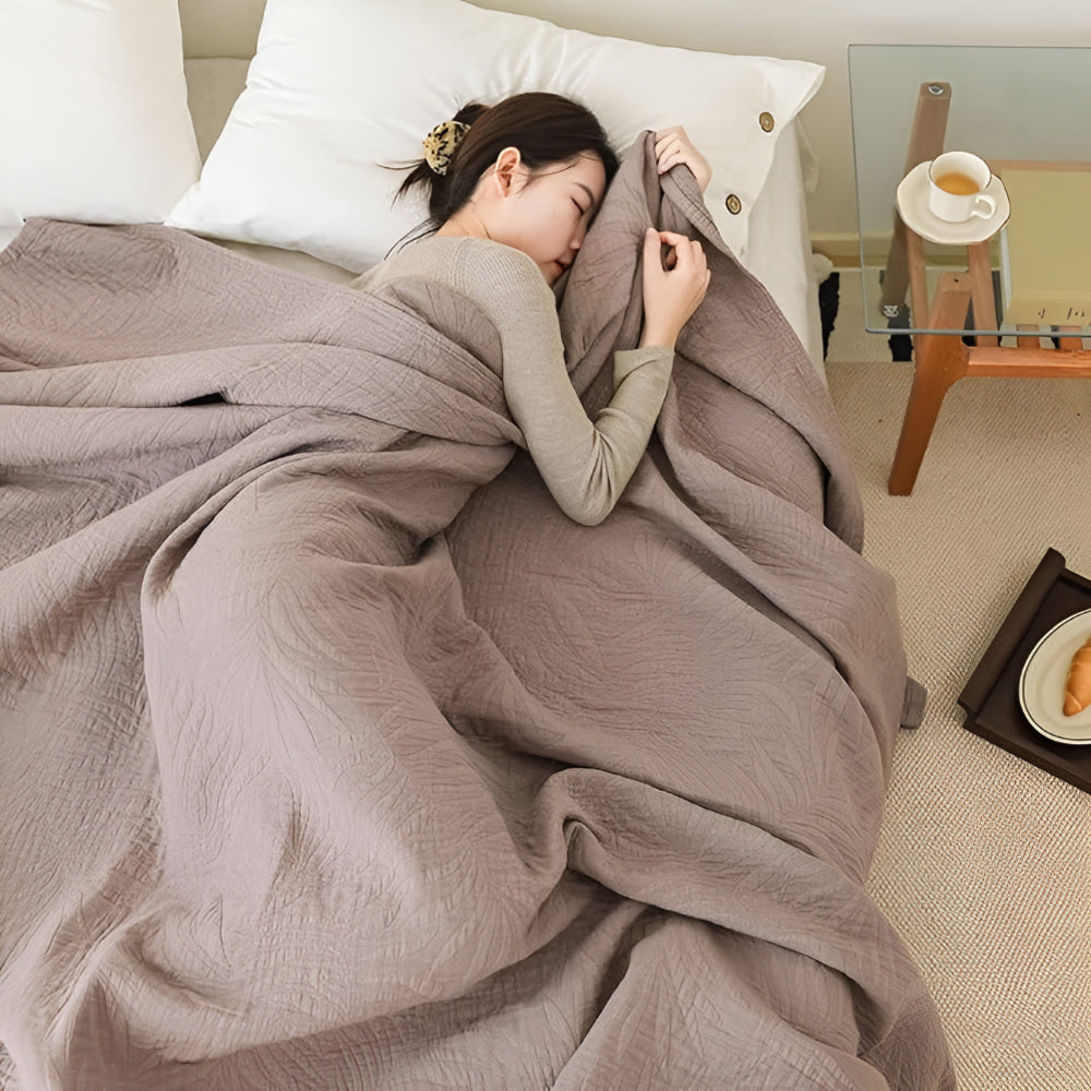 LoungeYard | Soft Leaf Cotton Blanket — product view 7