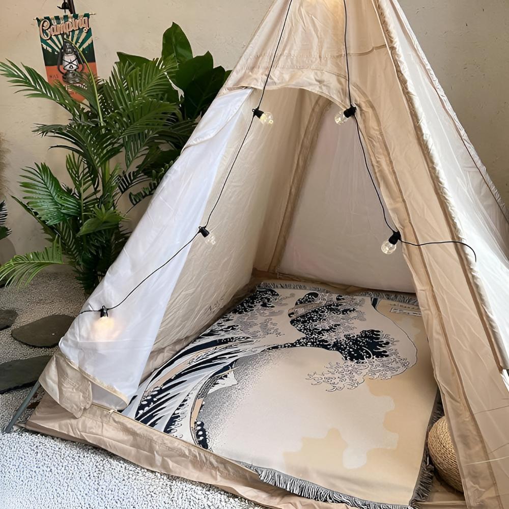 LoungeYard | Classic Great Wave Throw Blanket — product view 5