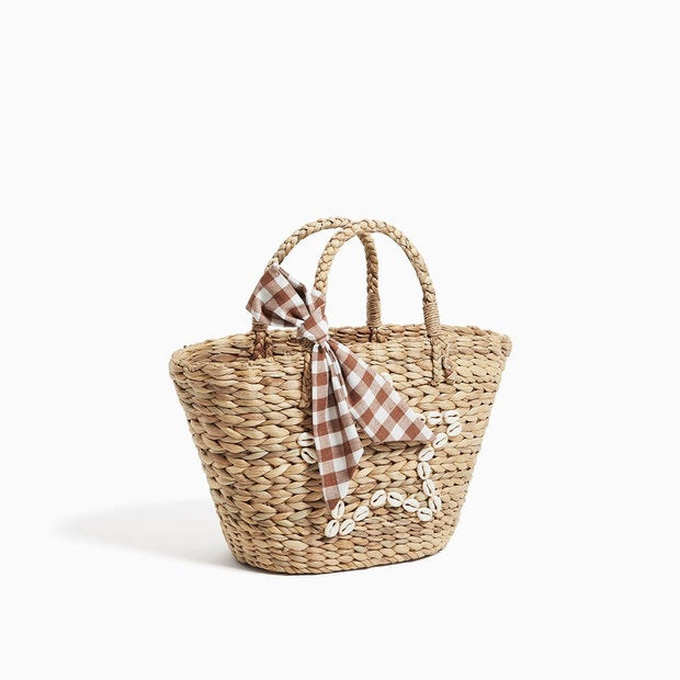 Trendy Basket Bag with Decorative Tied Belt LoungeYard — product view 2