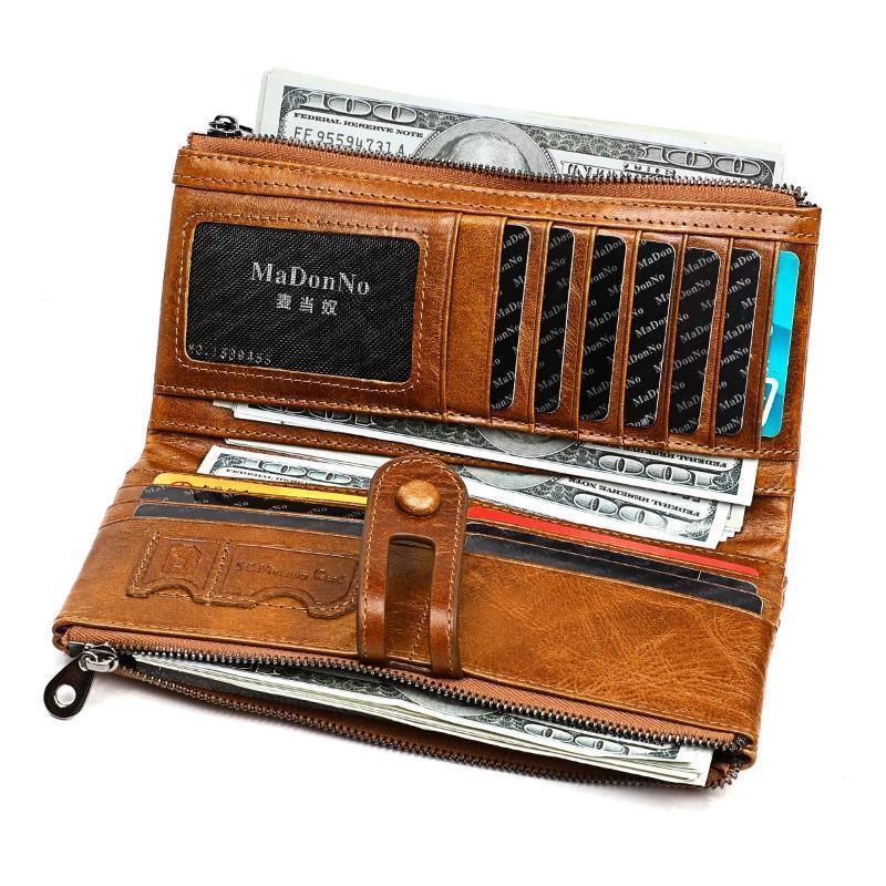 Long wallet made of genuine leather | LoungeYard — product view 3