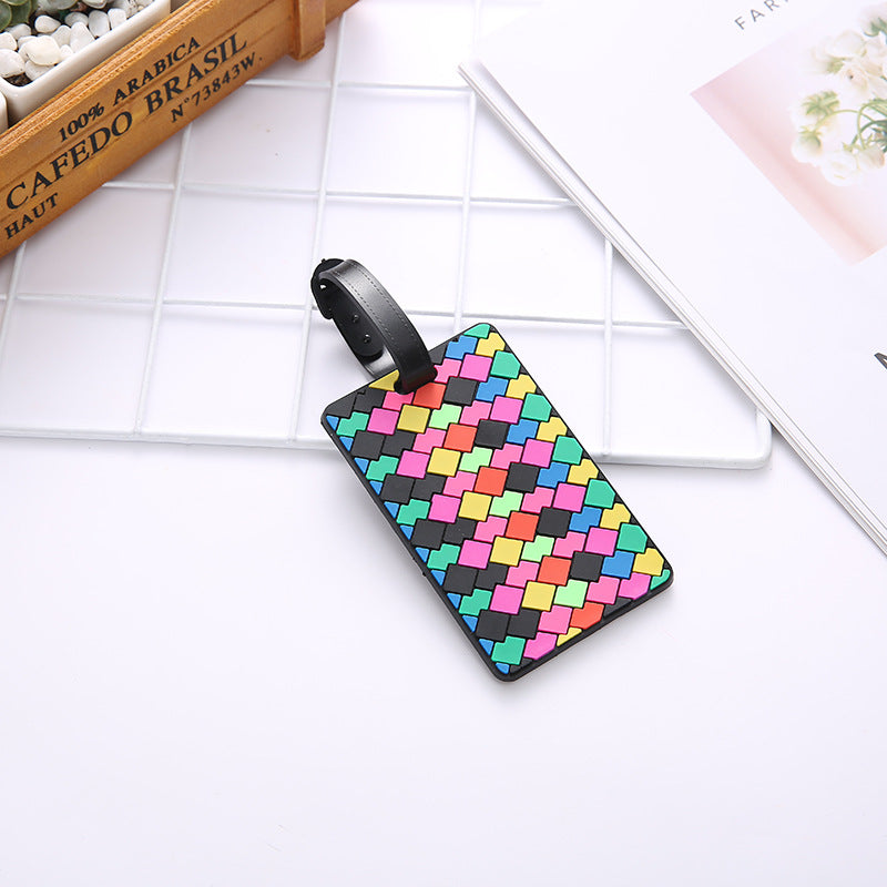 Unisex Geometric Pattern Travel Luggage Tag LoungeYard — product view 4