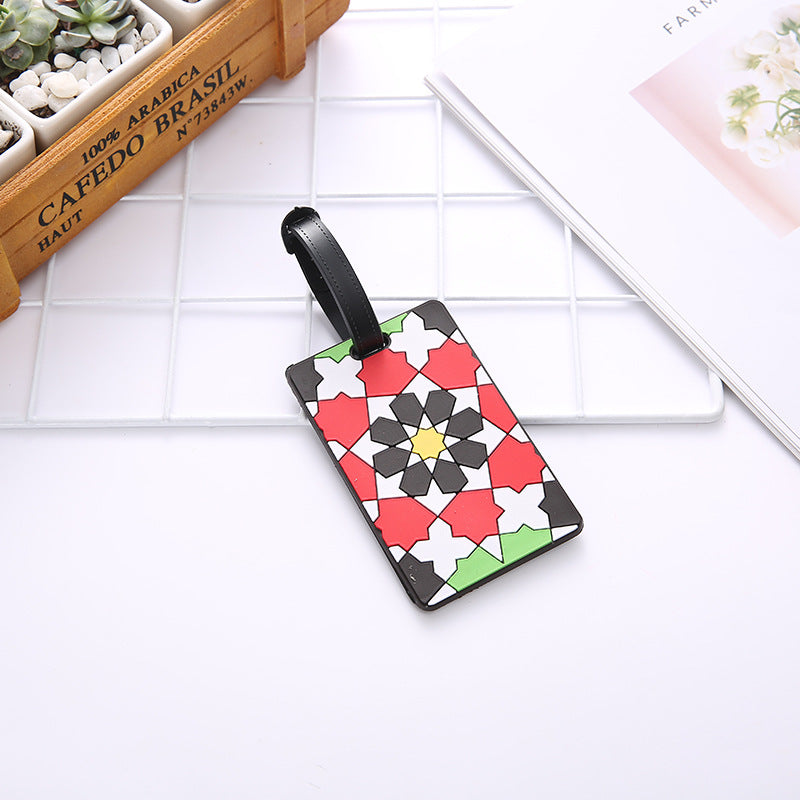 Unisex Geometric Pattern Travel Luggage Tag LoungeYard — product view 1