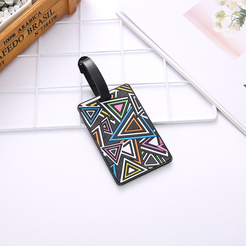 Unisex Geometric Pattern Travel Luggage Tag LoungeYard — product view 3