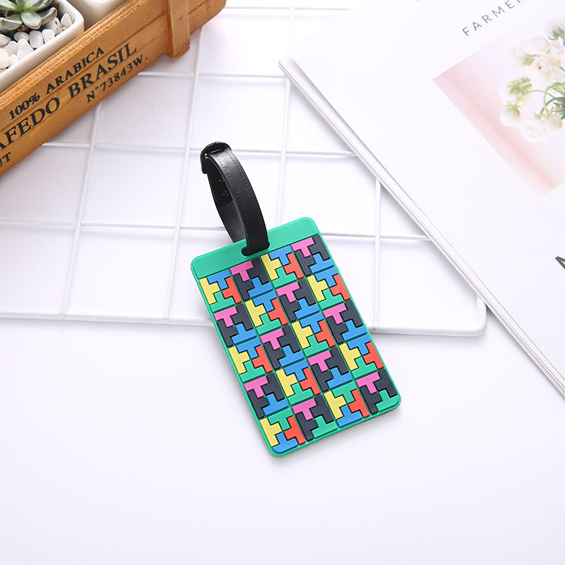Unisex Geometric Pattern Travel Luggage Tag LoungeYard — product view 5