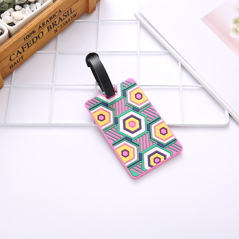 Unisex Geometric Pattern Travel Luggage Tag LoungeYard — product view 7