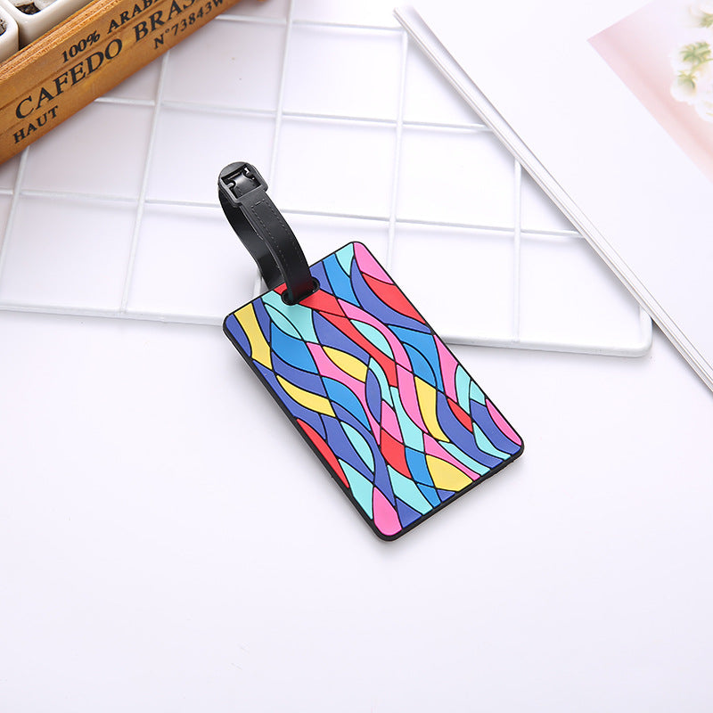 Unisex Geometric Pattern Travel Luggage Tag LoungeYard — product view 2