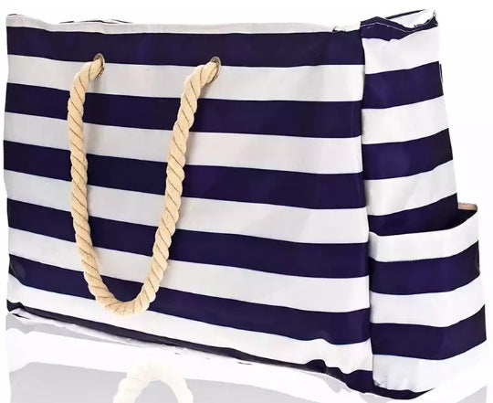 Durable beach bag with extra large storage space and practical side pockets LoungeYard — product view 2
